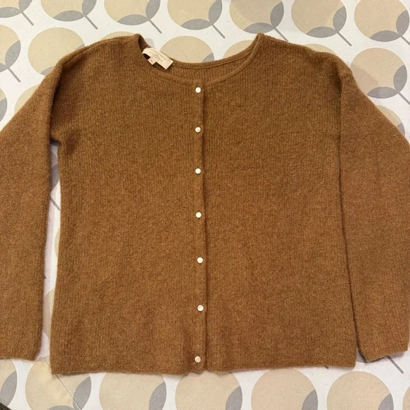 Sezane Gaspard Brown Cardigan Sweater - Picture 4 of 5